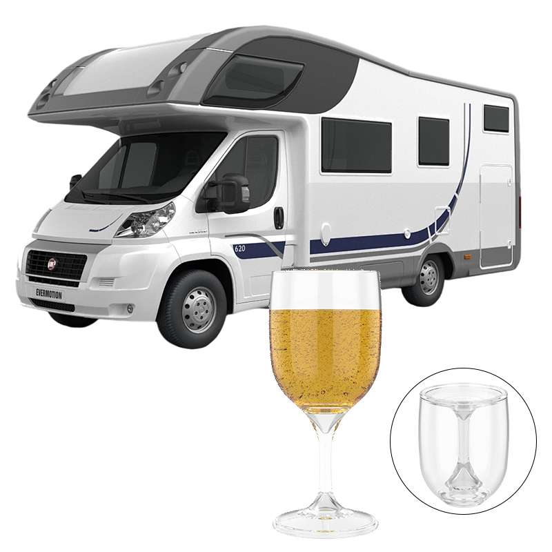 Wine & Beer Hydrometer - Verre à vin Portable pour camping-car,