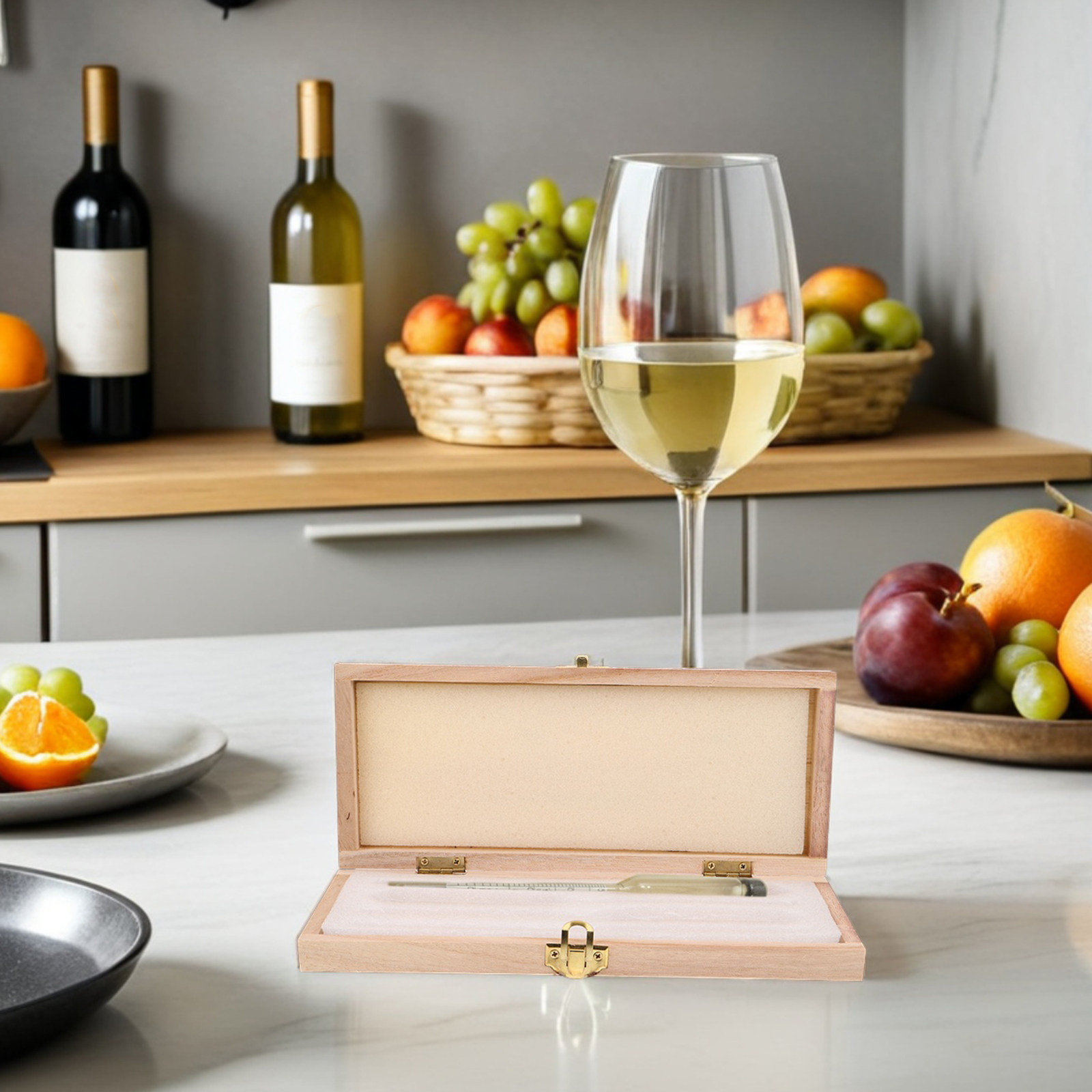 Wine Beer Spirit - Boîte de rangement en bois pour