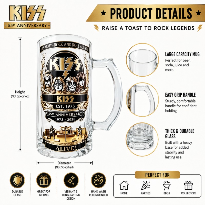 Chope à bière KISS Rock Band 5 - Beer Mug Handled avis et prix