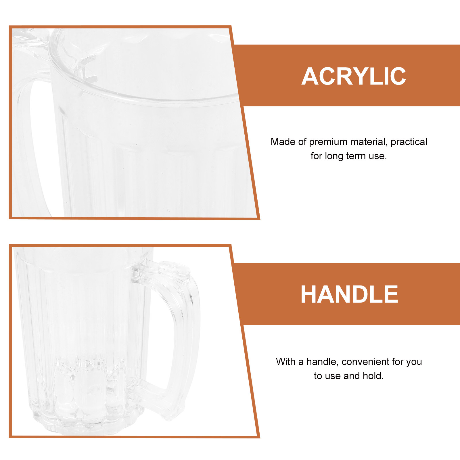 Chope à bière en acrylique 390 - Beer Mug Handled avis et prix